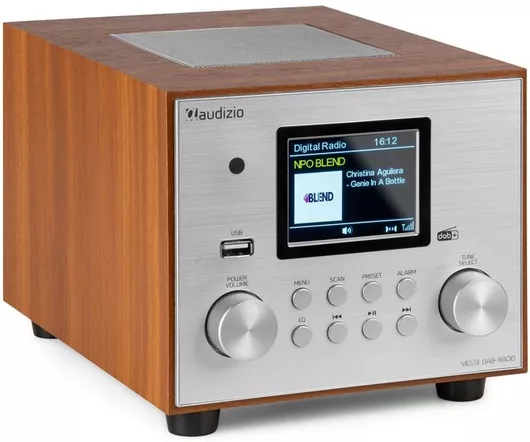 Audizio Vieste Επιτραπέζιο Ραδιόφωνο Ρεύματος DAB+ με Bluetooth & USB Silver