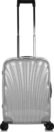 Samsonite C-Lite Βαλίτσα Ταξιδίου Καμπίνας Σκληρή Ασημί με 4 Ρόδες Ύψους 55cm ασημί
