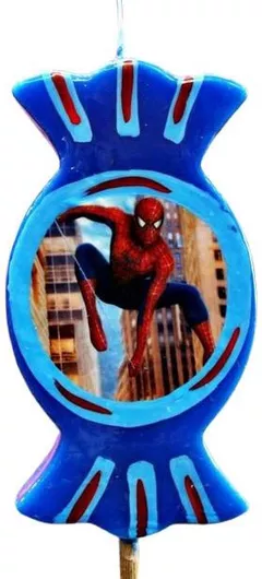 Πασχαλινή Λαμπάδα Στρογγυλή Χειροποίητη Αράχνη Άντρας 19cm.