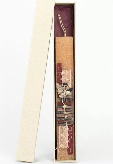 Πασχαλινή Λαμπάδα Πλακέ Πορτοκαλί