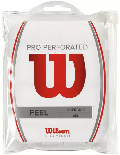 Overgrip Ρακέτας Wilson Perforated Λευκό Σετ 12τμχ
