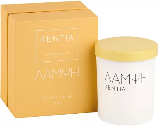 Αρωματικό Κερί Mood 25 Λαμψη Άρωμα Ginger Lemon Tart Κεντια Γυαλί 160gr