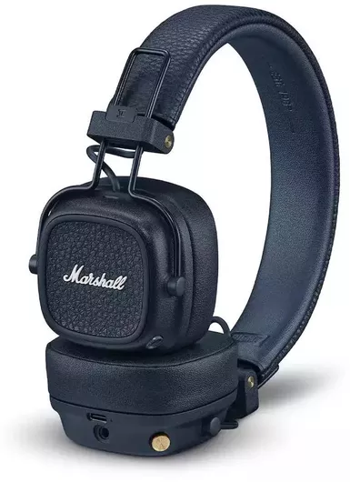 Marshall Major V Ασύρματα On Ear Ακουστικά με 100 ώρες Λειτουργίας & Quick Charge Midnight Blue