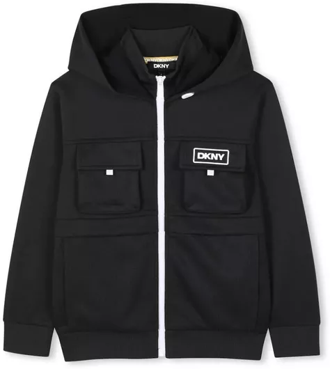 DKNY Παιδικό Casual Μπουφάν Μαύρο