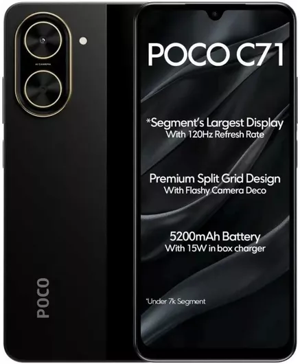 Xiaomi Poco C71 Dual SIM 4/128GB Μαύρο | SHOPFLIX