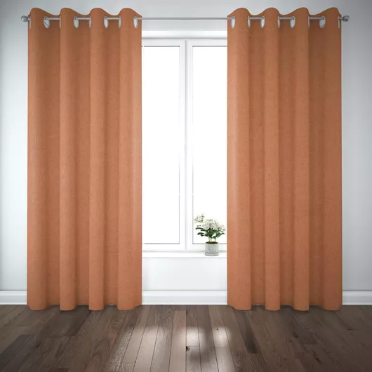 Κουρτίνα Living Project με Τρουκς Atlas Πορτοκαλί 150x270cm