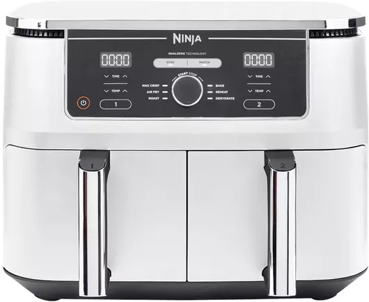 Ninja Foodi Air Fryer με Διπλό Αποσπώμενο Κάδο 9.5lt Λευκό