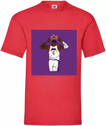 Fruit of the Loom Lebron James NBA Κόκκινο Βαμβακερή Μπλούζα