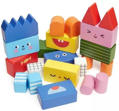 Τουβλάκι Kikkerland Ξύλινα 22τμχ.