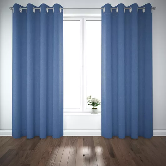 Κουρτίνα Living Project με Τρουκς Atlas Μπλε 200x270cm