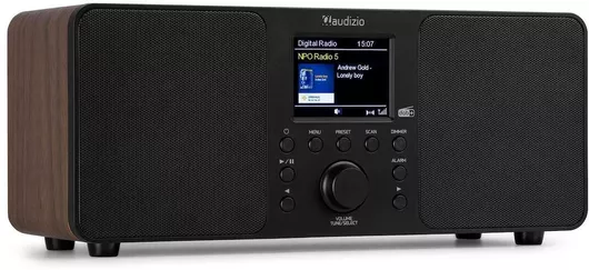 Audizio GENUA Επιτραπέζιο Ραδιόφωνο Ρεύματος DAB+ με Bluetooth Wood