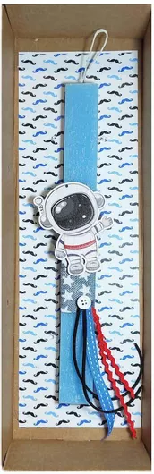 Λαμπάδα Αστροναύτης Κερί Day4you 65117 25x5x3cm 1 τεμάχιο Πολύχρωμο