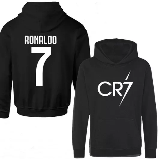 Cristiano Ronaldo φούτερ μαύρο Pegasus με κουκούλα & τσέπες