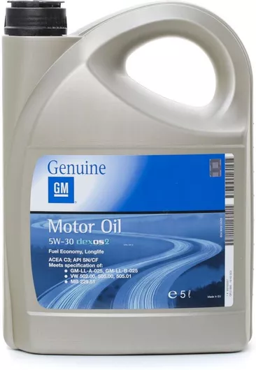 Λάδι Αυτοκινήτου GM Opel Dexos2 Συνθετικό 5W-30 5lt