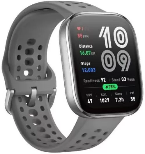 Amazfit Bip 6 46mm Αδιάβροχο Smartwatch με Παλμογράφο Charcoal