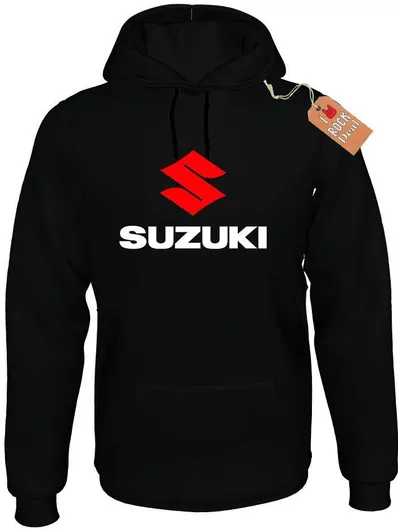 SUZUKI Ανδρικό Φούτερ με Κουκούλα - Μαύρο