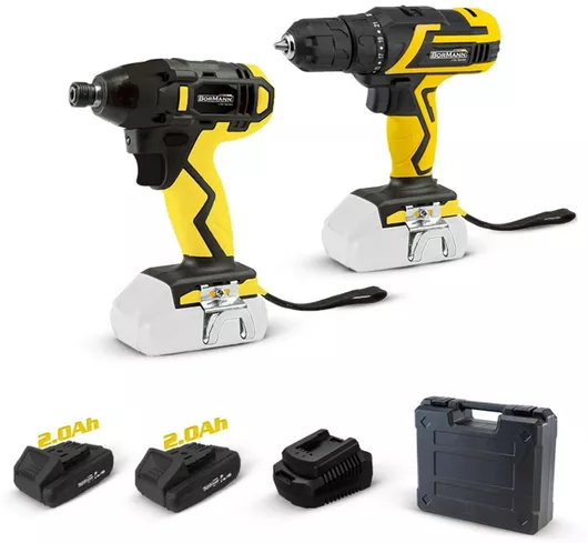 Σετ Bormann BCD2610 Δραπανοκατσάβιδο & Κατσαβίδι 20V με 2 Μπαταρίες 2Ah & Θήκη