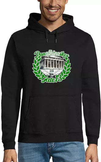 Παναθηναϊκός Gate 13 Φούτερ με Κουκούλα Μαύρο