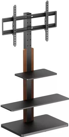 Powertech PT-1422 Βάση Τηλεόρασης Δαπέδου έως 75" & 40kg Ασημί