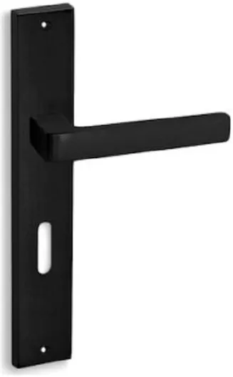 Convex 1605 Πόμολο Πόρτας Ροζέτα Ζεύγος Πλάκα 72mm Μαύρο Ματ