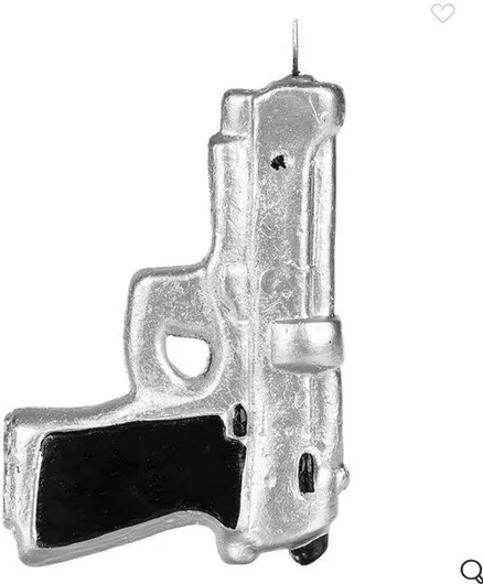 Πασχαλινή Λαμπάδα Στρογγυλή 15cm. Ασημί