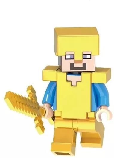 Τουβλάκι Gold Armor Steve για 3+ Ετών 12τμχ