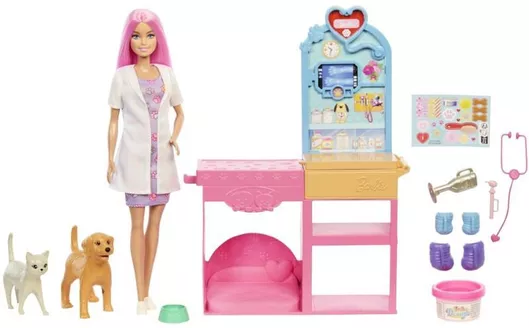 Barbie Ιατρείο Για Ζωάκια Κούκλα για 4+ Ετών Κατηγορία: Mattel