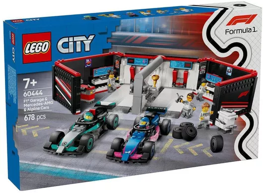 Lego City F1® Garage & Mercedes-AMG & Alpine Cars για 7+ Ετών 678τμχ. 60398