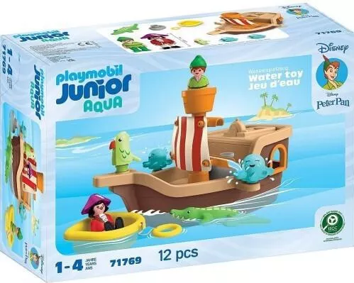 Playmobil Junior Ο Πίτερ Παν και το Πειρατικό Πλοίο του Κάπτεν Χουκ για 1-4 ετών