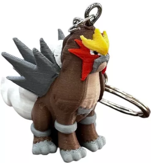 Pokémon 3D Printed Entei Keychain