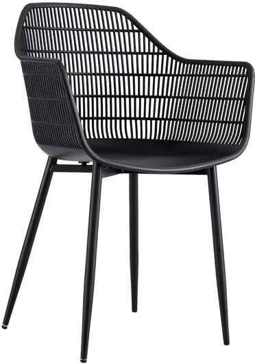 Πολυθρόνα Εξωτερικού Χώρου Πολυπροπυλενίου 53x58x86.5cm μαύρο