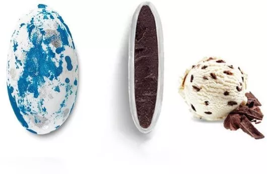 Κουφέτα Γάμου Zaxaropolis Choco Splash Στρατσιατέλα Μπλε Πιτσιλωτό 1kg ≈275τμχ