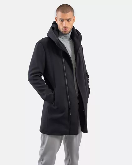 Vittorio Artist Ανδρικό Παλτό Μαύρο