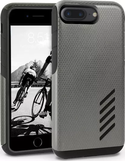 Orzly Grip-Pro Back Cover Πλαστικό Γκρι iPhone 8 Plus/7 Plus