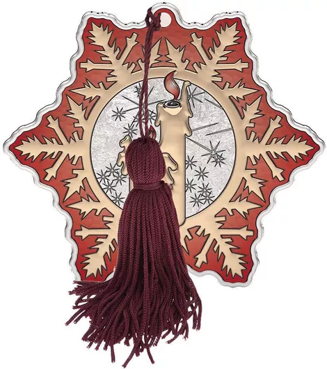 Γούρι Slevori από Ξύλο Κόκκινο 9x10cm