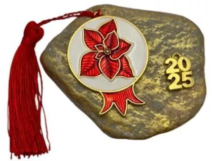 Γούρι Επιτραπέζιο 2025 Ρόδι Φυσική Πέτρα