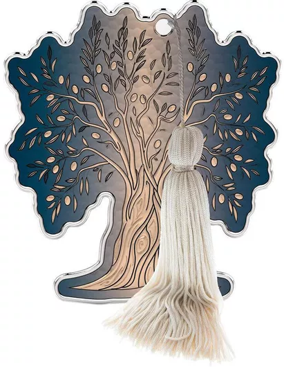 Γούρι Slevori Δεντράκι από Μέταλλο Μπλε 9x10cm