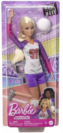 Κούκλα Barbie Mattel Made To Move Volleyball Player για 3+ Ετών 30cm