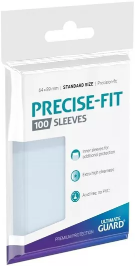 Ultimate Guard Precise Fit Sleeves 100pcs Standard Transparent
