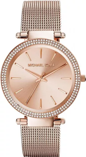 Γυναικείο Ρολόι Michael Kors Darci με Ροζ Χρυσό Μεταλλικό Μπρασελέ