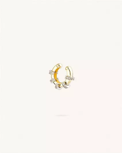 Σκουλαρίκι StanStefan Ear CuffΑτσάλι Επιχρυσωμένα με Πέτρες