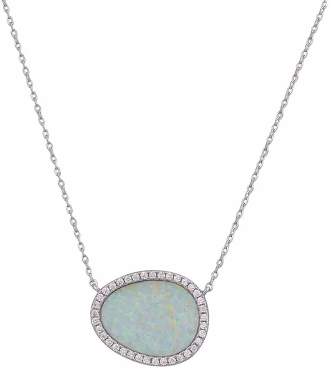 Γυναικείο Κολιέ Sava Jewellery με ΖιργκόνΑσήμι