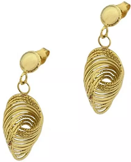 Σκουλαρίκι Tasoulis Jewellery Collection ΚρεμαστόΧρυσό 14Κ