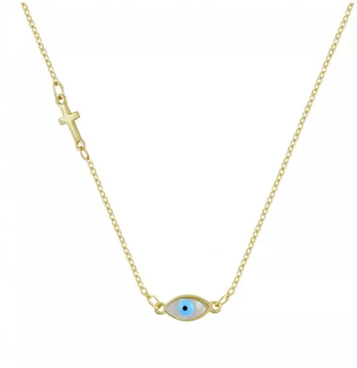 Κολιέ Goldjewels ΜατάκιΕπιχρυσωμένο Ασήμι
