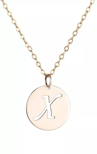 Κολιέ Goldsmith "Χ"Ροζ Χρυσό 9Κ με Επιλογή Γράμματος