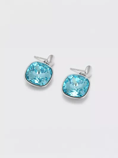 Chrysothemiss Γυναικεία Σκουλαρίκια Καρφωτά Aquamarine Allure