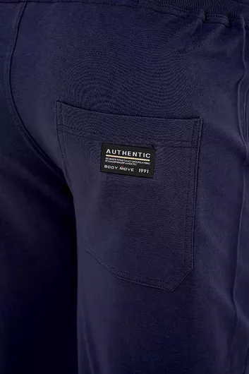 Ανδρικό Παντελόνι Φόρμας 1386 Βαμβακερό με Λάστιχο Μπλε