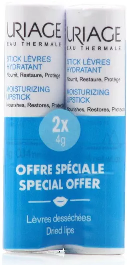 Uriage Promo Moisturizing Lipstick 2x4gr Ενυδατικό Στικ Αφυδατωμένα Χείλη