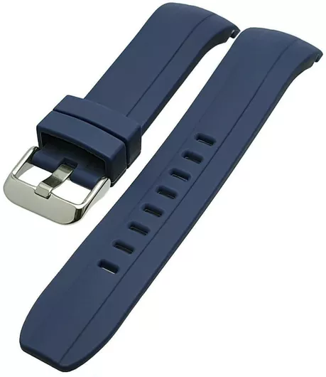 Λουράκι Ρολογιού Σιλικόνης Curved Ends 22mm Μπλε