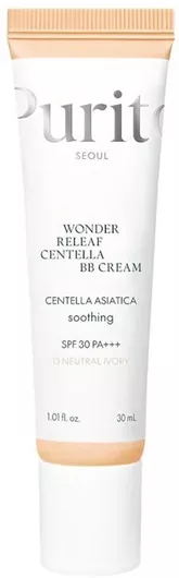 Κρέμα Προσώπου Purito Centella BB Light Ημέρας με SPF30 κατά των Ατελειών & της Ερυθρότητας με Νιασιναμίδη & Πανθενόλη 30ml